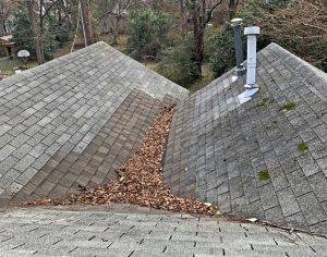 Roof leak from old shingle