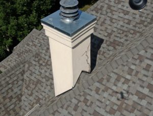 Chimney inspection using drone footage