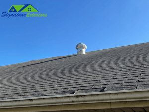 Shingle damage on residential roof