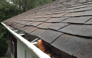 An aged roof that needs to be replaced